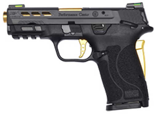 Smith & Wesson M&P Shield EZ Performance Center M2.0 9mm Semi-Auto Pistol 3.83" Barrel 2-8Rd Mags Hi-Viz Lite Wave H3 Day/Night Sights Black Polymer Finish