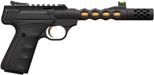Browning Buck Mark Plus SR Semi-auto Pistol 22 LR 5.87" Vision Gold Cerakote Barrel 1-10Rd Mag Black Anodized Matte Aluminum Slide