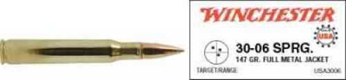 Winchester 30-06 <span style="font-weight:bolder; ">Springfield</span> 147 Grain FMJ - 20 Rounds for Range Practice and Precision