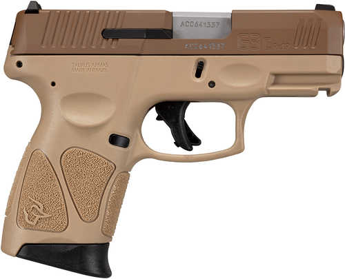 Taurus G3c Semi-Auto 9mm Luger Pistol 3.2" Barrel (3)-10Rd Mags Fixed Front Sights Adjustable Rear Tan Polymer Finish