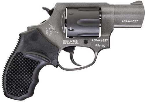 Taurus 856 Ultra-Lite 38 Special Caliber revolver with 2 in barrel, 6 rd capacity, Black Rubber finish