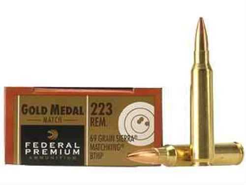 223 <span style="font-weight:bolder; ">Remington</span> 20 Rounds Ammunition Federal Cartridge 69 Grain Hollow Point