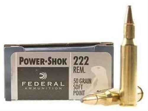 222 Remington 20 Rounds Ammunition Federal Cartridge 50 Grain Soft Point