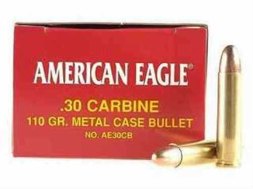 30 Carbine 50 Rounds Ammunition Federal Cartridge 110 Grain Full Metal Jacket