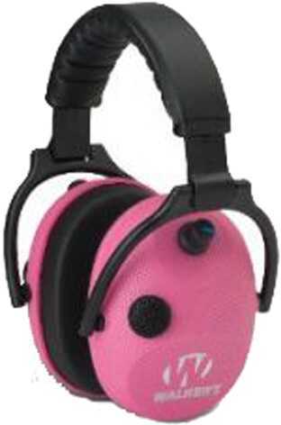 Walkers Game Ear / GSM Outdoors Power Muffs Alpha Electric Pink Graphite GWP-AMPKCARB
