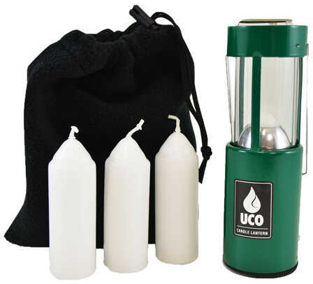 Original Candle Lantern Value Pack 3 Candles and Storage Bag, Green Md: L-C-VPUCO-GREEN