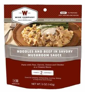 Wise Foods Entrée in Pouch Noodles and Beef 2 Serving 03-704