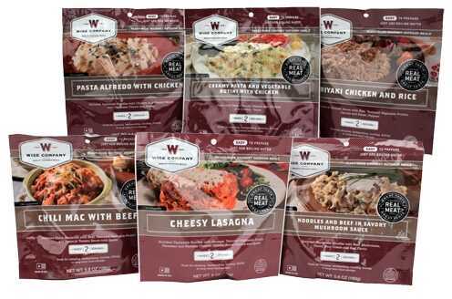 Emergency Entree 6 Count Mylar Pouch Grab & Go Wise Company 05-711 Outdoor Meals