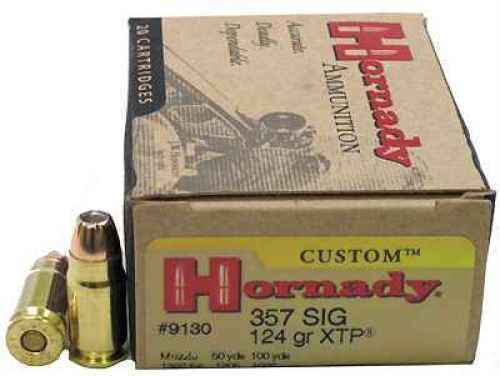 357 Sig 20 Rounds Ammunition Hornady 124 Grain Hollow Point