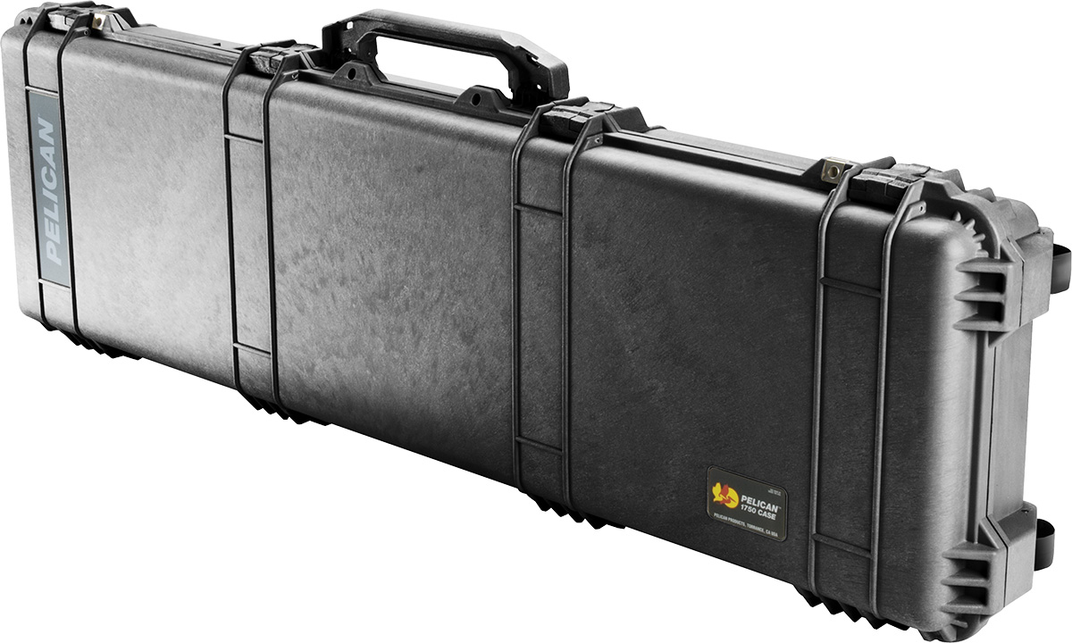 Pelican 1750 Protector Wheeled Rifle Case 53" Foam Interior Polymer Black 1750-000-110