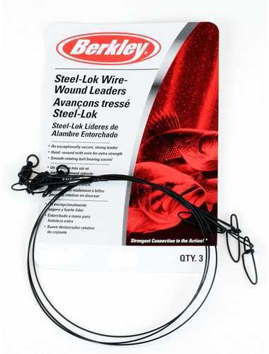 Berkley Ball Bearing Steel-Lok Wire Wound Leader, Black 9", 20 lbs 1011660