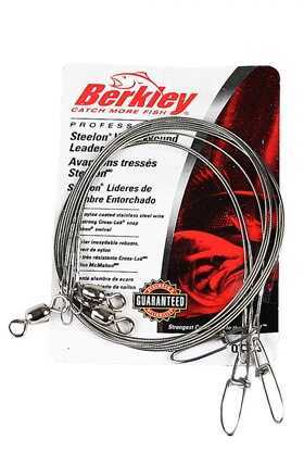 Berkley Wire-Wound Steelon Leaders 6" 30 lbs, Bright 1011679