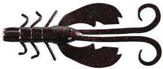 Berkley Powerbait Crazy Legs Chigger Craw, 4" Black Red Fleck 1307380