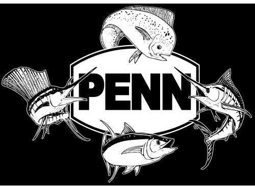 Penn 4 Fish White Sticker, 12 1264647