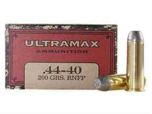 44-40 Winchester 50 Rounds Ammunition Ultramax 200 Grain Lead