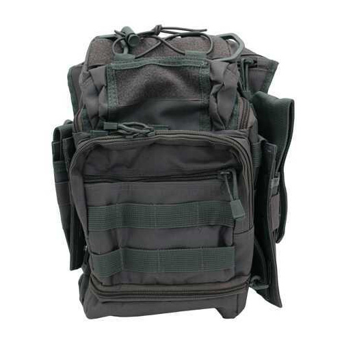 NCSTAR First Responder Utility Bag Nylon Gray MOLLE / PALS Webbing Rear Concealed Carry Pocket Shoulder Strap CVFRB2918U