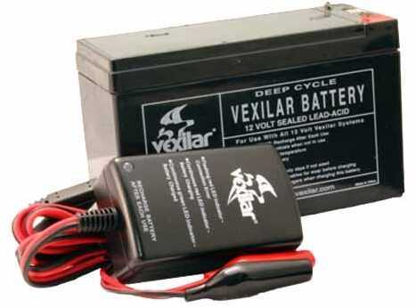 Vexilar Inc. Battery & Charger (9 Amp Hour w/Light) V-120
