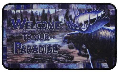 Click to see larger image. Rivers Edge Products Door Mat, 30"x18" Welcom, Moose 1862