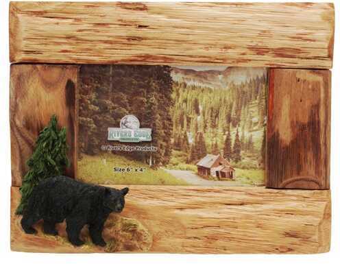 Click to see larger image. Rivers Edge Products Picture Frame Bear 4"x6" Firwood Root 264