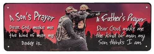 Rivers Edge Products 10.5" x 3.5" Tin Sign Father Son Prayer 1423