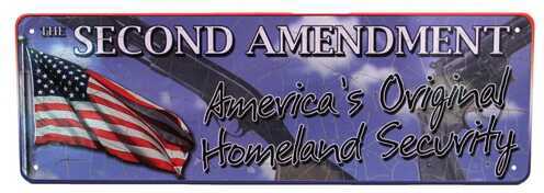 Rivers Edge Products 10.5" x 3.5" Tin Sign Second Amendment 1410