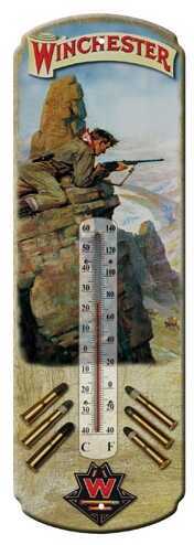 Click to see larger image. Rivers Edge Products Tin Thermometer Winchester Hunter 1344