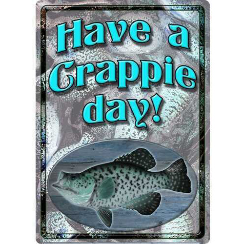 Rivers Edge Products 12" x 17" Tin Sign Crappie Day 1516