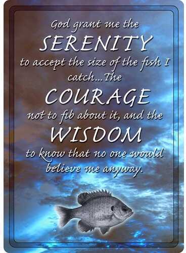 Rivers Edge Products 12" x 17" Tin Sign Serenity, Courage, Wisdom 1514