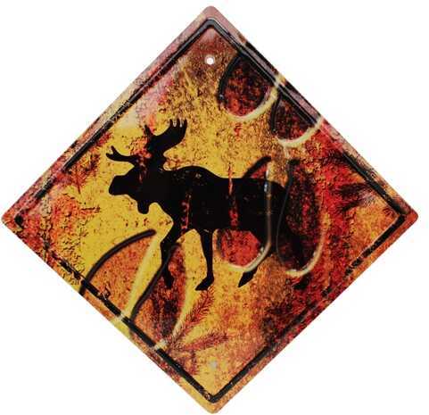 Click to see larger image. Rivers Edge Products 11.5" x Tin Sign Moose Crossing 1487