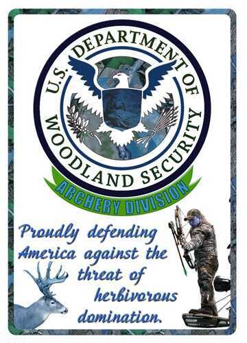 Rivers Edge Products 12" x 17" Tin Sign Woodland Security 1518