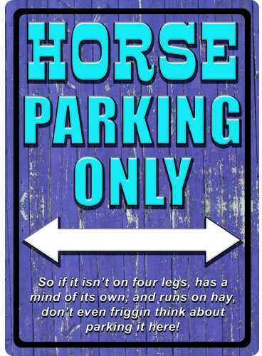 Rivers Edge Products 12" x 17" Tin Sign Horse Parking 1522
