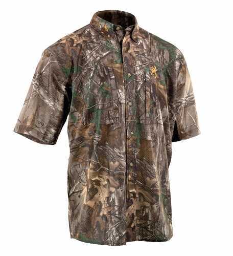 Browning Wasatch Mesh Lite Short Sleeve Shirt, Realtree Xtra, Medium