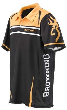 Browning Team Polo Shirt Gold/Black Small Md: 3010527301