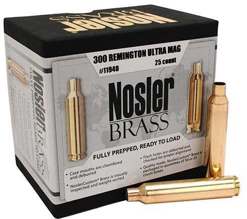 Nosler Brass 300 <span style="font-weight:bolder; ">Remington</span> Ultra <span style="font-weight:bolder; ">Magnum</span> (Per 25) Md: 11940