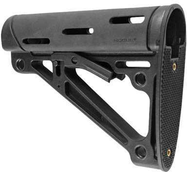 Hogue Grips AR-15 6-Position Stock Fits Mil-Spec Buffer Tube Only Black Finish 15040