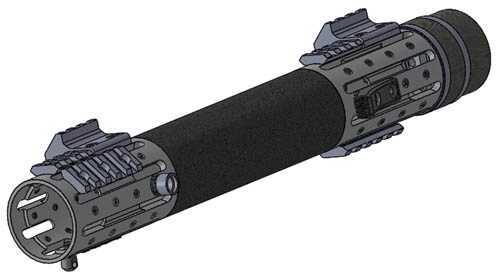 Hogue AR15 Extended Long Free Float Forend With Accessories OM Rubber Grip Black Md: 15064