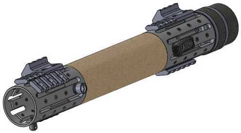 Hogue AR15 Extended Long Free Float Forend w/Accessories OM Rub berGrip Desert Tan Md: 15364