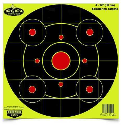 Birchwood Casey Dirty Bird Chartreuse Bulls-Eye 12" (Per 25) Md: 35925-img-0