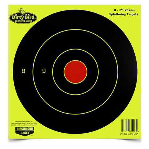 Birchwood Casey Dirty Bird Chartreuse Bull's-Eye 8" (Per 50) Md: 35950