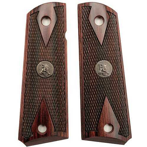 Pachmayr Custom Grip Panel, Fits 1911, Double Diamond Rosewood Finish 440