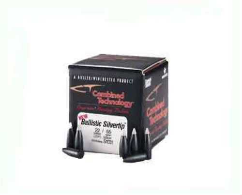 Nosler 22 Caliber (.224) 55 Grains Spitzer Ballistic Silvertip Varmint Bullets (Per 100) 51031