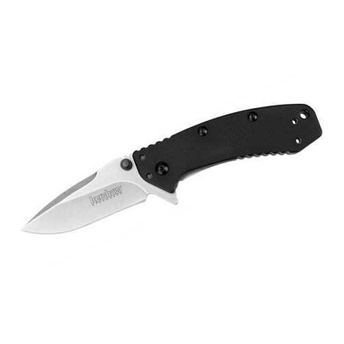 Kershaw Cryo G-10 Assisted Folding Knife 2.75" Plain Edge 8Cr13MoV/Stonewashed Finish G10 Front 410 Back/Stonewashed 155