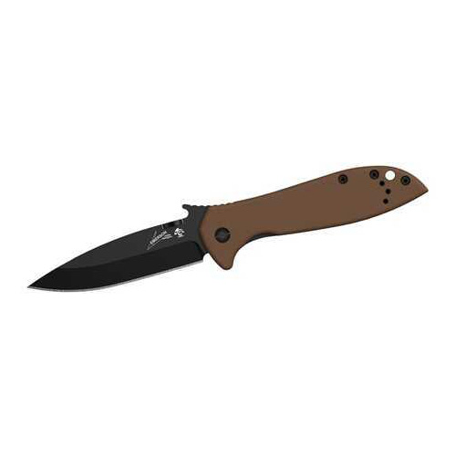 Kershaw Emerson CQC 3.25" Folding Knife Spear Point Plain Edge G10 Coyote Brown Frame 8CR13MOV/ Black Oxide Finish Wave/