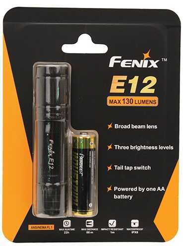 Fenix Flashlight E Series 130 Lumen, AA, Black Md: E12