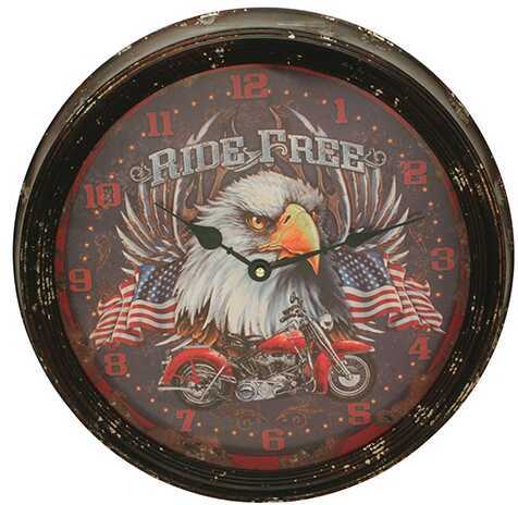 Rivers Edge Products Metal Clock, 15" Motorcycle Md: 1027