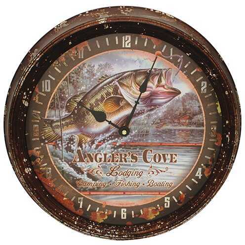 Rivers Edge Products Metal Clock, 15" Bass Md: 1029