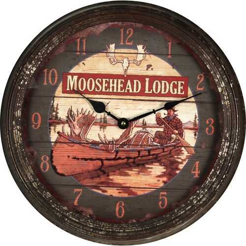 Rivers Edge Products Metal Clock, 15" Moosehead Md: 1035