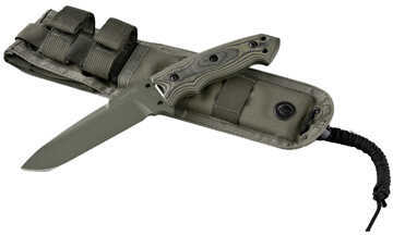 Hogue EXF01 5-1/2 Inch Drop Point Blade Green Kote Sheath G10 Gmascus Md: 35171