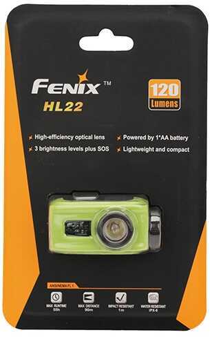 Fenix Headlamp H Series 120 Lumen, AA, Green Md: HL22-GRN