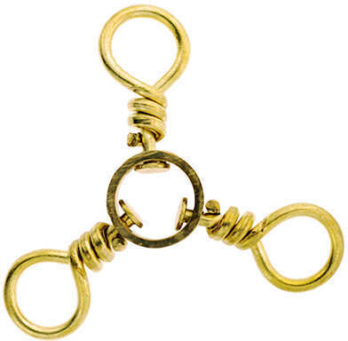 Eagle Claw Fishing Tackle 3-Way Swivel, Brass Size 8 (Per 8) Md: 01151-008